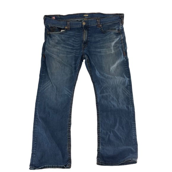 True Religion Other - True Religion Jeans Mens 50x32 Blue Ricky Relaxed‎ Straight Flap Pocket Y2K VTG
